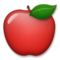 Red Apple emoji on LG